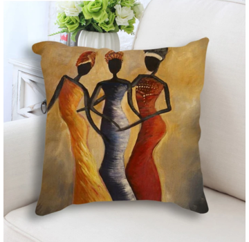 Allernieuwste.nl® Kussenhoes Klassieke Afrikaanse Vrouwen - 45x45cm