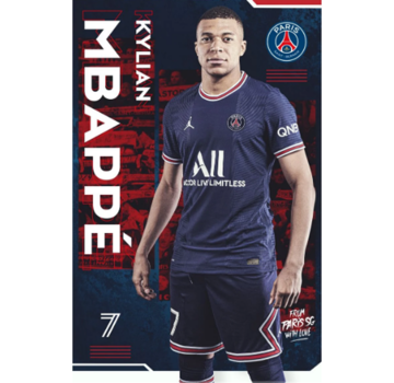 Allernieuwste.nl® Canvas Schilderij Prof Voetballer Kylian Mbappé - 50x70cm