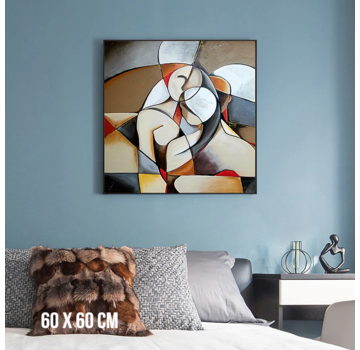 Allernieuwste.nl® Canvas Schilderij Pablo Picasso Abstracte Droomvrouw - 60 x 60 cm