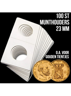 Allernieuwste.nl® 100 stuks Kartonnen Munthouders - Wit 23 mm