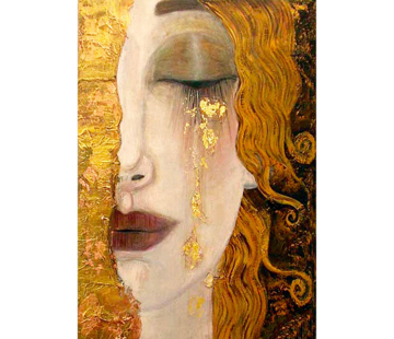 Allernieuwste.nl® Canvas Schilderij Gustav Klimt Gouden Tranen - 50 x 75 cm