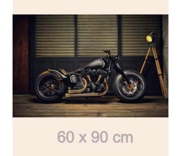 Allernieuwste.nl® Canvas Schilderij American Chopper Bobber Bob - 60 x 90 cm