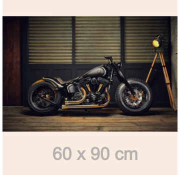 Allernieuwste.nl® Canvas Schilderij American Chopper Bobber Bob - 60 x 90 cm