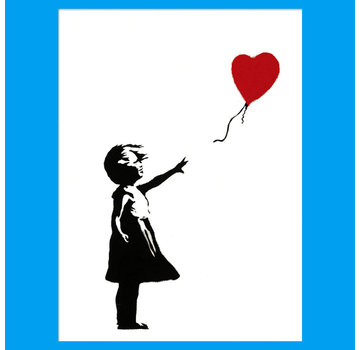 Allernieuwste.nl® Canvas Schilderij Banksy Grafitti: Girl with Balloon - 40 x 60 cm