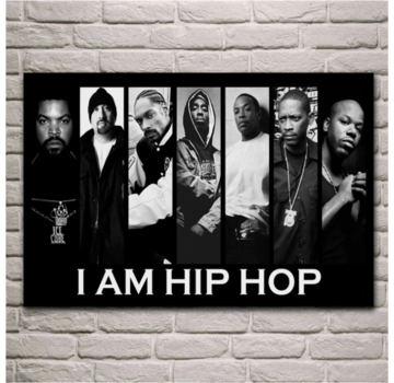 Allernieuwste.nl® Canvas Schilderij HipHop Rappers Ice Cube Snoop Dogg Tupac Shakur - 60 x 90 cm