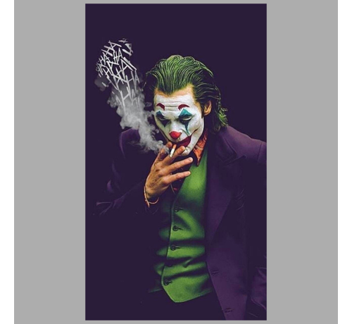 Allernieuwste.nl® Allernieuwste.nl® Canvas Schilderij The Joker Movie Modern Realistisch / Film - Kleur - 60x 100 cm