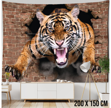 Allernieuwste.nl® Wandkleed Tijger - 200 x 150 cm