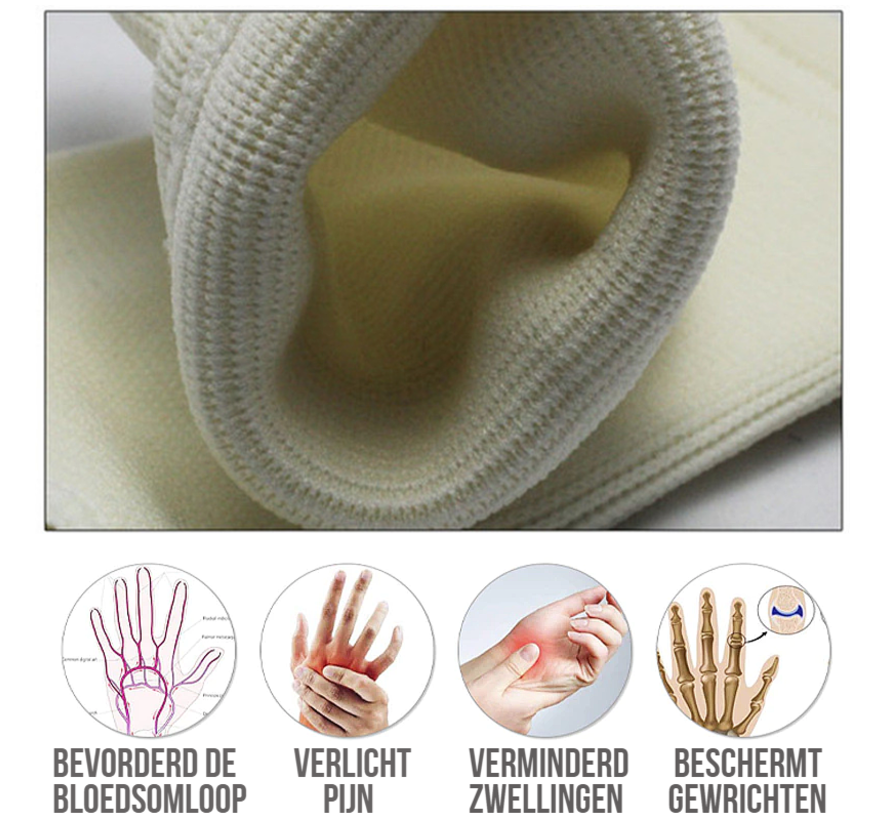 Allernieuwste.nl® 1 PAAR Ultradunne Pols Handschoenen ZWART  - Ventilerende Hand Pols Brace Ondersteuning - Elastisch Latex - Zwart - Een Paar (2 st)
