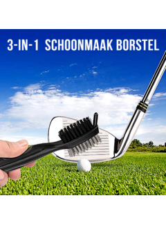 Allernieuwste.nl® 3-in-1  Golfclub Schoonmaakborstel MET Ophanghaakje