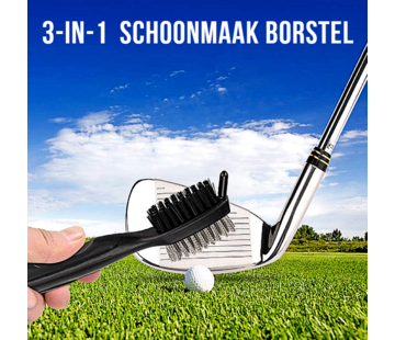 Allernieuwste.nl® 3-in-1  Golfclub Schoonmaakborstel MET Ophanghaakje