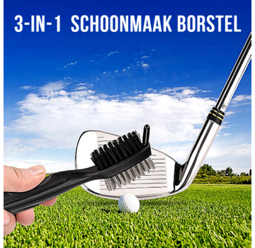 Allernieuwste.nl® 3-in-1  Golfclub Schoonmaakborstel MET Ophanghaakje