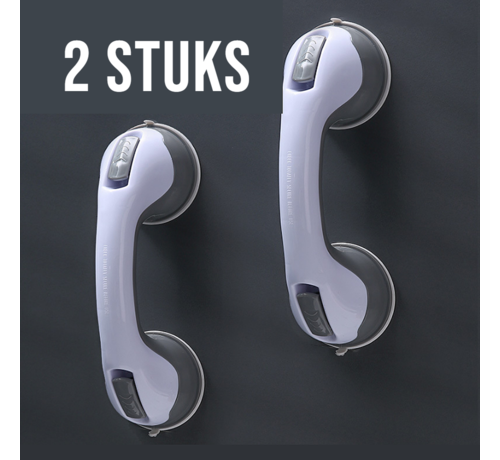 Allernieuwste.nl® Allernieuwste.nl® Zuignap Handgreep voor Badkamer Douche Toilet - SET 2 STUKS - Veiligheidsgreep Zonder Boren - Hulpmiddel voor Ouderen en Kinderen - 30 cm - 2 Stuks
