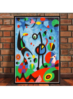 Allernieuwste.nl® Canvas Schilderij Joan Miro The Garden - 50 x 70 cm