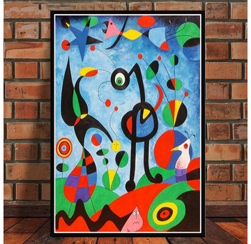 Allernieuwste.nl® Canvas Schilderij Joan Miro The Garden - 50 x 70 cm