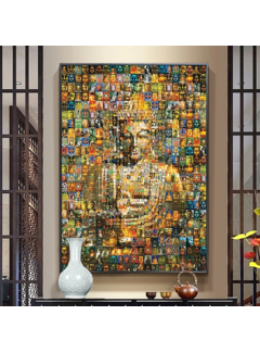 Allernieuwste.nl® Canvas Schilderij NFT Boeddha Buddha - 50 x 70 cm