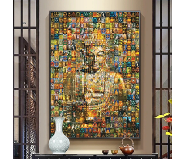 Allernieuwste.nl® Canvas Schilderij NFT Boeddha Buddha - 50 x 70 cm