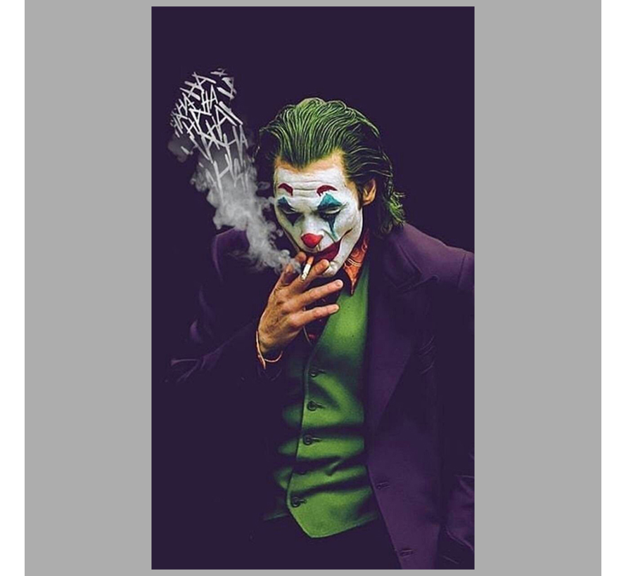 Allernieuwste.nl® Canvas Schilderij The Joker Movie - Modern Realistisch - Film - Kleur - 50 x 70 cm