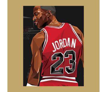 Allernieuwste.nl® Canvas Schilderij Michael Jordan Superstar - 50 x 70 cm