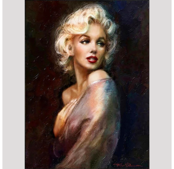 Allernieuwste.nl® Canvas Schilderij Marilyn Monroe Fotomodel -  50 x 70 cm