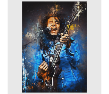 Allernieuwste.nl® Canvas Schilderij Bob Marley On Tour - 50 x 70 cm