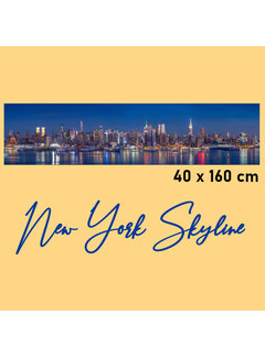 Allernieuwste.nl® Canvas Schilderij Skyline Van New York - 40 x 160 cm