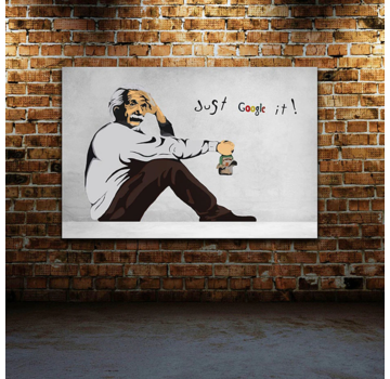 Allernieuwste.nl® Canvas Schilderij Banksy Just Google It - 50 x 70 cm