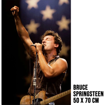 Allernieuwste.nl® Canvas Schilderij Bruce Springsteen Live - 50 x 70 cm