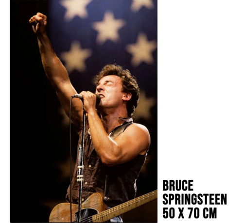 Allernieuwste.nl® Allernieuwste.nl® Canvas Schilderij Bruce Springsteen Live - Amerikaanse rockzanger, gitarist en singer-songwriter - kleur - 50 x 70 cm