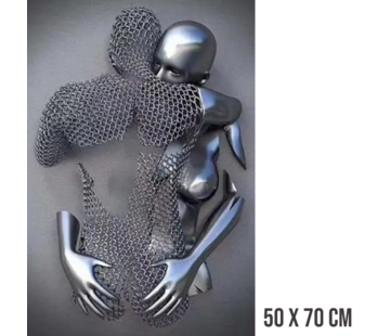 Allernieuwste.nl® Canvas Schilderij Ik Hou Van Jou - 50 x 70 cm