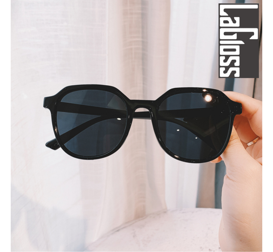 Lagloss® Retro Vierkante Dames Zonnebril - Zwart