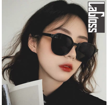 LaGloss® Retro Vierkante Dames Zonnebril - Zwart