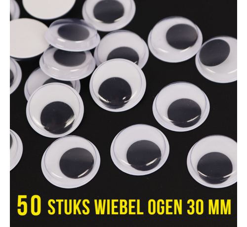 Allernieuwste.nl® Allernieuwste.nl® 50 Stuks Wiebelogen 30 mm - Bewegende Zelfklevende Wiebel Oogjes 3 cm - Creatieve Knutsel Ogen 30 mm