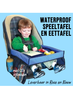 Allernieuwste.nl® Opvouwbare Auto Reistafel voor Kind - Blauw