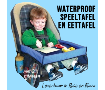 Allernieuwste.nl® Opvouwbare Auto Reistafel voor Kind - Blauw