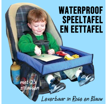 Allernieuwste.nl® Opvouwbare Auto Reistafel voor Kind - Blauw