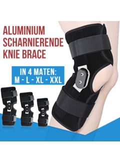 Allernieuwste.nl® Orthopedische Knie Brace met Scharnier - Maat M - ZWART