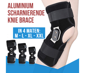 Allernieuwste.nl® Orthopedische Knie Brace met Scharnier - Maat M - ZWART