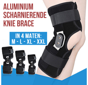 Allernieuwste.nl® Orthopedische Knie Brace met Scharnier - Maat M - ZWART