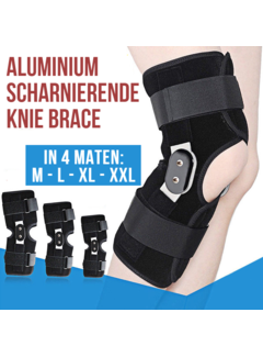 Allernieuwste.nl® Orthopedische Knie Brace met Scharnier - Maat L - ZWART