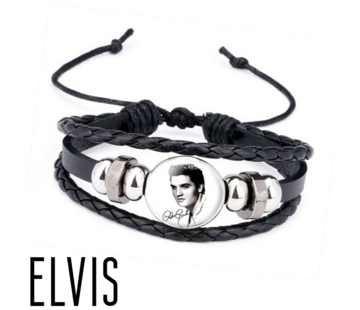 Allernieuwste.nl® Armband Elvis Presley met Handtekening - Unisex