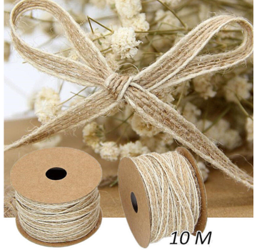 Allernieuwste.nl® 10 meter JUTE Cadeaulint Decoratielint -  5 mm breed **