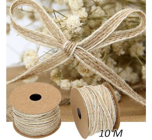 Allernieuwste.nl® Allernieuwste.nl® 10 meter JUTE Cadeaulint Decoratielint - RolKadolint Jute Hennep - Rustiek Vintage - 10 Meter 5 mm