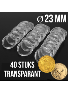 Allernieuwste.nl® 40 stuks Muntcapsules - Transparant - Ø 23 mm