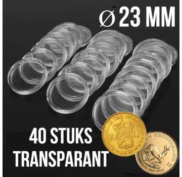 Allernieuwste.nl® 40 stuks Muntcapsules - Transparant - Ø 23 mm