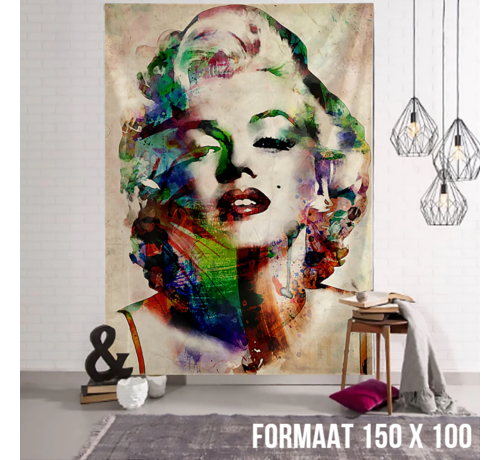 Allernieuwste.nl® Allernieuwste.nl® Urban Loft Wandkleed Groot Wandtapijt Wanddecoratie Marilyn Monroe Minimalisme Muurkleed Tapestry - Kleur - 100 x 150 cm