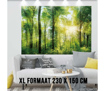 Allernieuwste.nl® Wandkleed Voorjaars Bos - 230 x 150 cm