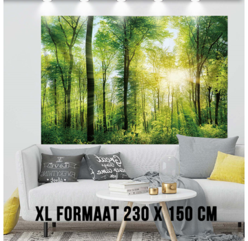 Allernieuwste.nl® Wandkleed Voorjaars Bos - 230 x 150 cm