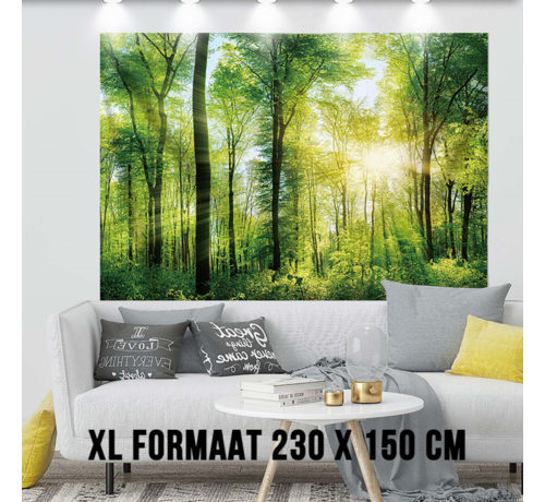 Allernieuwste.nl® Allernieuwste.nl® XL Urban Loft Wandkleed Groot Wandtapijt Wanddecoratie Minimalisme Muurkleed Tapestry - Voorjaars Bos - Kleur - 230 x 150 cm