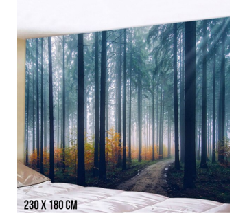 Allernieuwste.nl® Wandkleed Mystiek Bosgebied - 230 x 180 cm