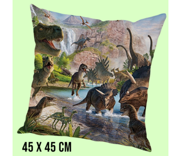 Allernieuwste.nl® Kussenhoes Dinosaurussen - 45 x 45 cm